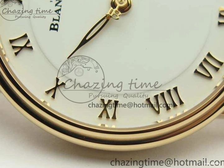 0824 Villeret 6651 RG ZF 1:1 Best Edition White Dial On Brown Leather Strap A ComfortFit 8097